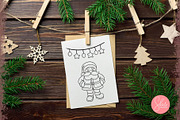 Santa Claus & Friends - Line art Set, a Seasonal Illustration by shielscreations (Thumbnail 5 of 5)