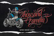Thousand Familia, a Script Font by alit design (Thumbnail 1 of 15)