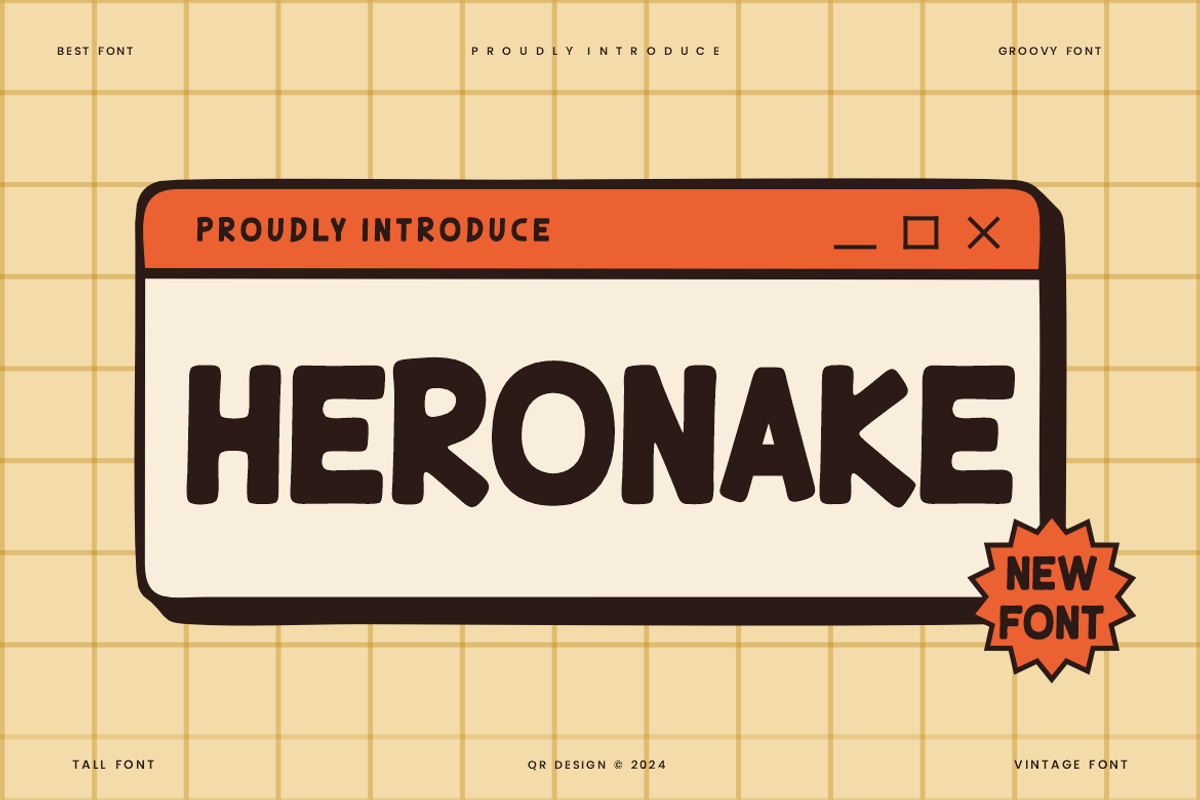 Heronake - Round Font, a Sans Serif Font by QR Design Studio (Photo 1 of 6)