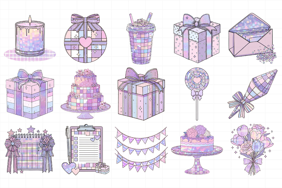 Birthday Planner Clipart Set, an Illustration by Daily.Designs (Photo 5 of 5)