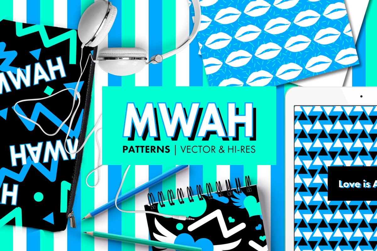 Mwah Patterns, a Pattern Graphic by LuOtero (Photo 2 of 5)