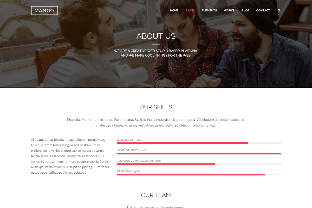Mango - Portfolio&Business WP Theme, a WordPress Template by weblion (Photo 4 of 10)