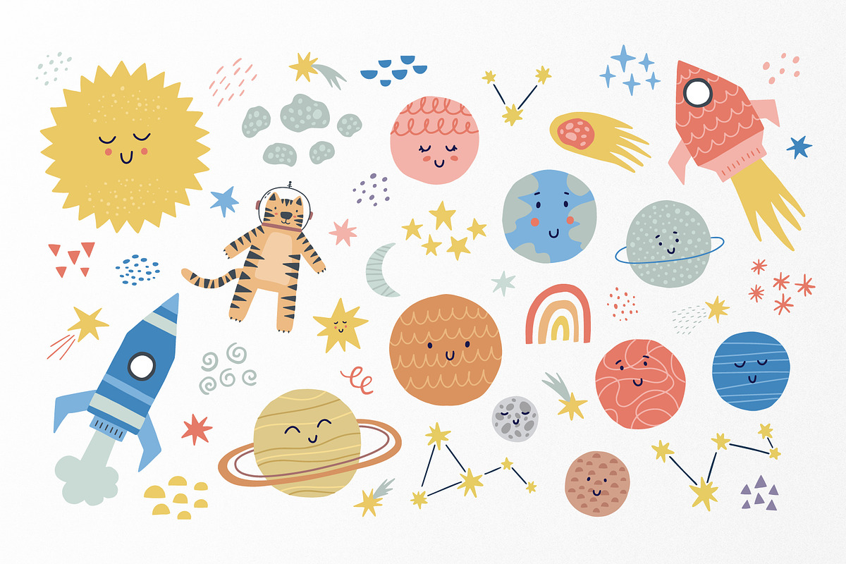 Solar System. Space & Planets set, an Object Graphic by MaNechaeva (Photo 3 of 14)