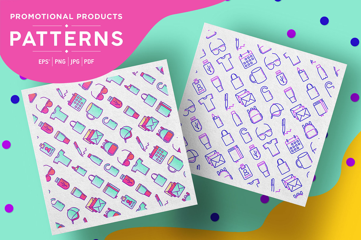 Promotional Products Patterns, a Pattern Graphic by Alex Blogoodf