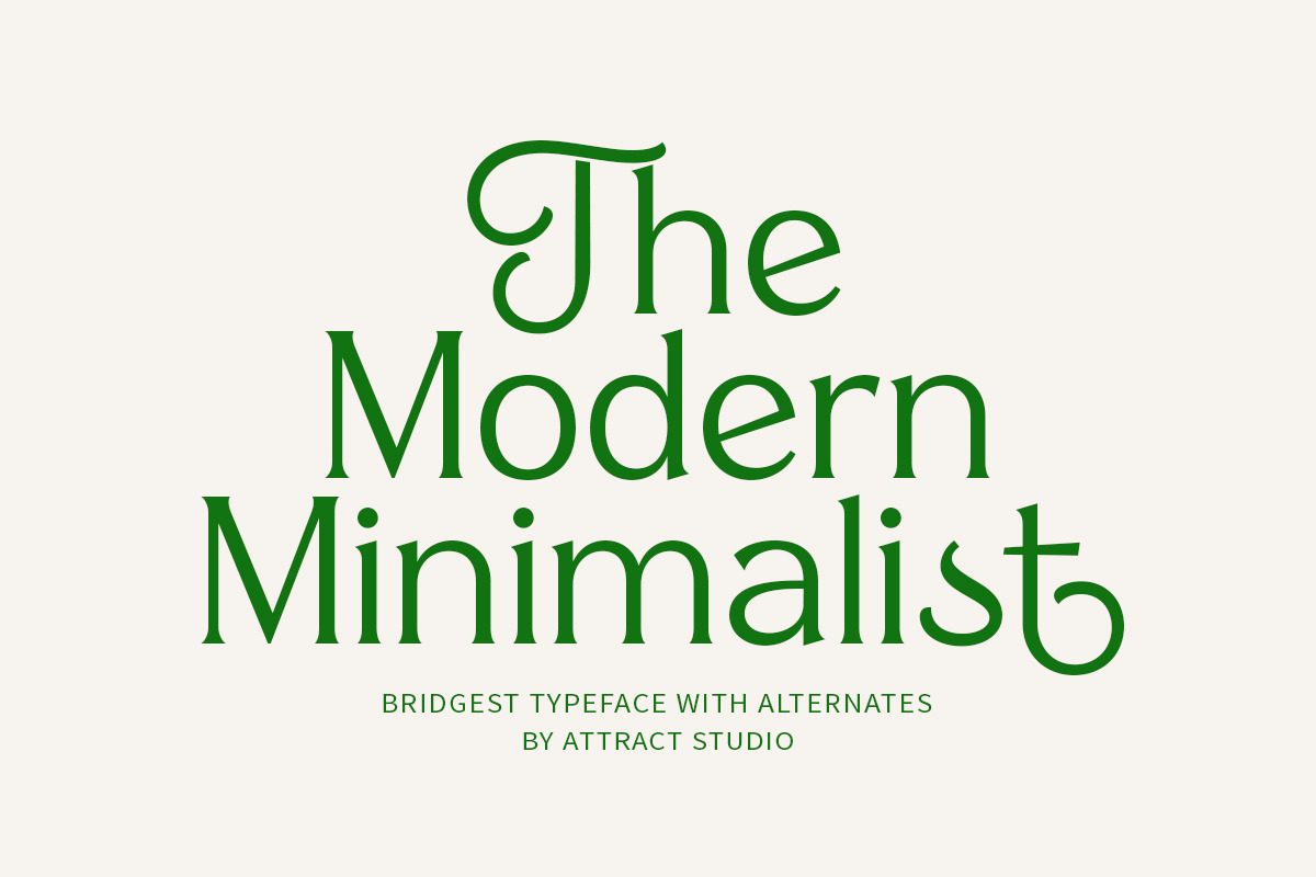 Bridgest, a Serif Font by Attract Studio (Photo 2 of 17)