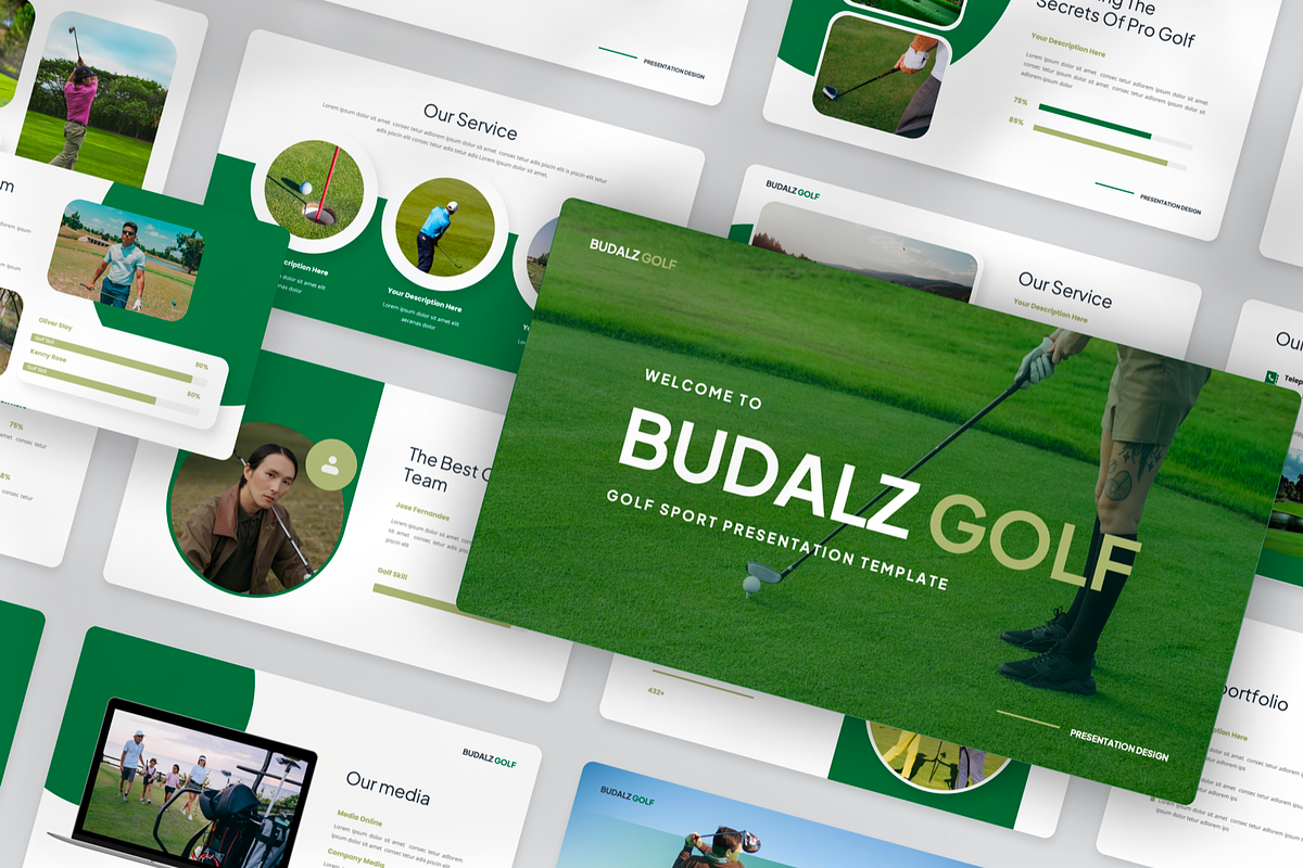 Budalzgolf - Golf Sports PowerPoint, a Presentation Template by Annora Studio (Photo 8 of 8)