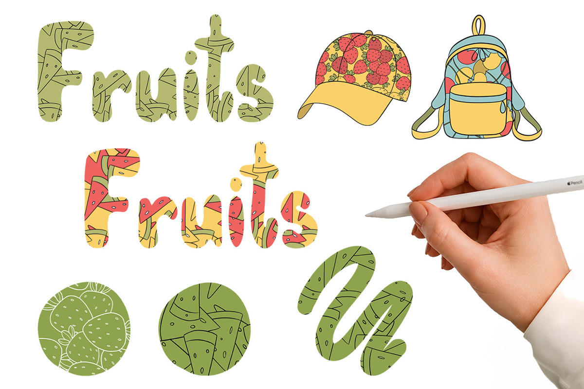 Fruit & Vegetable Pattern Brushes, a Brush Add-On by Mari_Caliart (Photo 14 of 14)