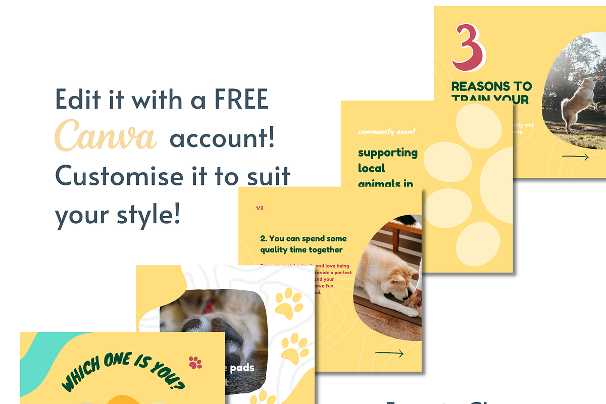 Social Media Post Templates for Pets, a Social Media Template by SmallMakersContent (Photo 3 of 7)