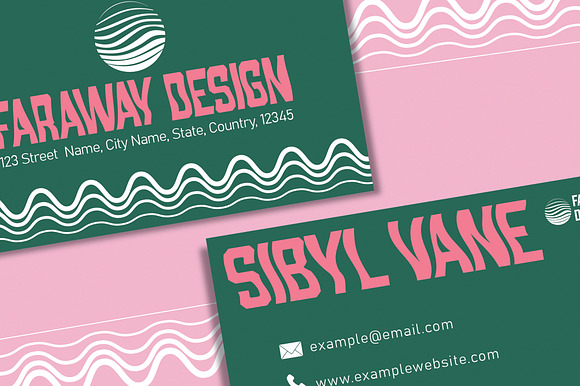 Green Abstract Business Card preview 2