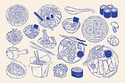 Asian Food Line Art 80 Illustrations, a Food Illustration by DesignThatMatters (Thumbnail 5 of 14)