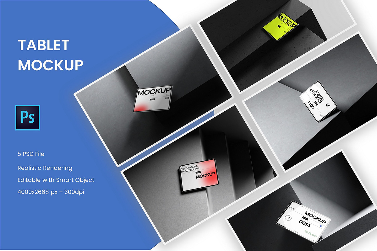 Minimal Tablet Mockup PSD, an iPad Mockup by kreatifreya (Photo 1 of 6)