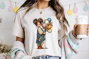 Whimsical Spring Girl Clipart, an Illustration by OK Design (Thumbnail 6 of 6)