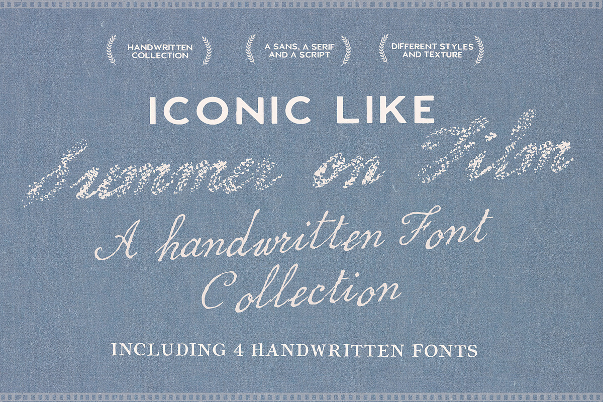 Handwritten Nostalgic Texture Fonts, a Handwritten Font by Laras Wonderland (Photo 1 of 17)