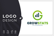 Grow Stats - Letter G Logo Template, a Branding & Logo Template by LOGOMAGINE (Thumbnail 1 of 16)