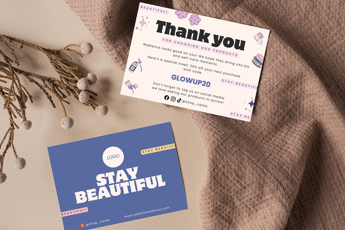 Elegant Beauty & Skincare Thank You, a Card Template by Elegant_Studio44 (Photo 6 of 6)