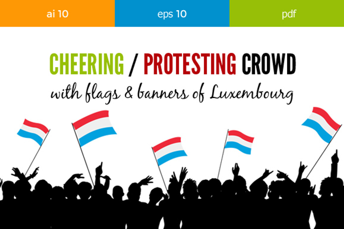 Cheering Crowd Luxembourg, a Person Illustration by Albert Does Stuff (Photo 1 of 3)