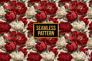 Large Botanical Flowers Pattern, a Pattern Graphic by Creative Store (Thumbnail 4 of 5)
