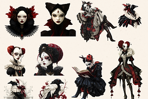 PECULIAR GOTHIC PEOPLE CLIPART