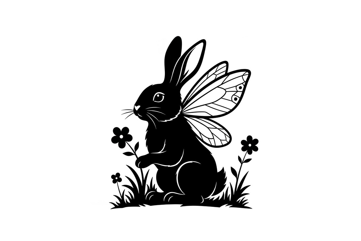 Garden Bunny Silhouette Bundle, an Illustration by jahid234 (Photo 21 of 48)