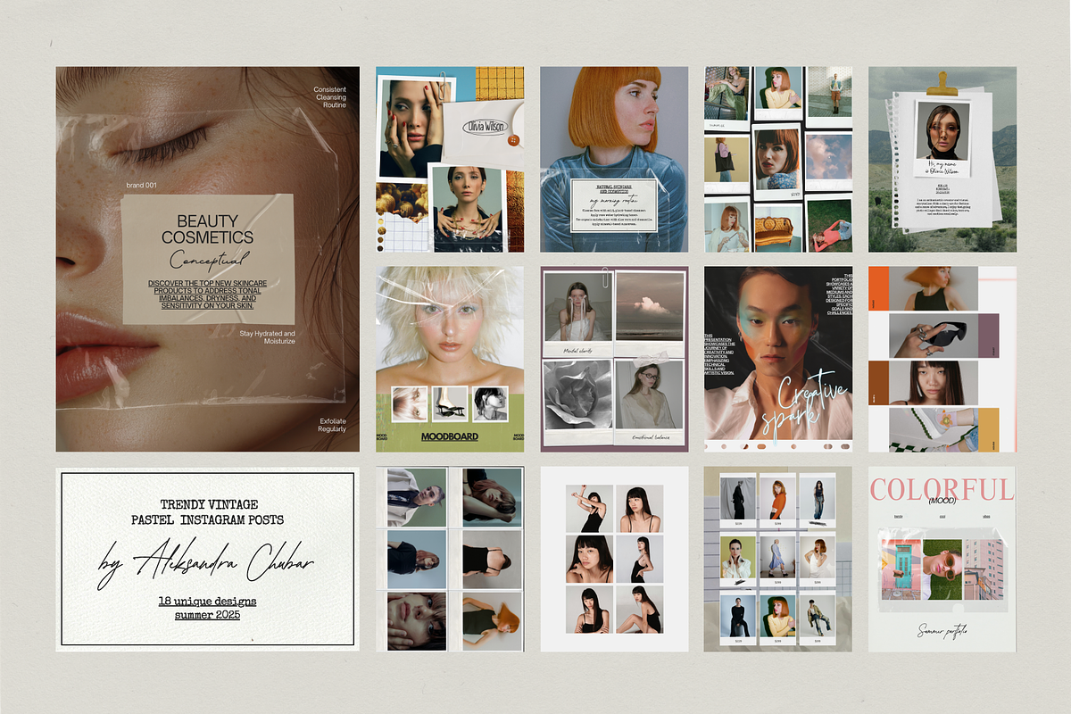 Vintage Unique Photo Collage, a Templates & Theme by Uyava Space (Photo 1 of 9)