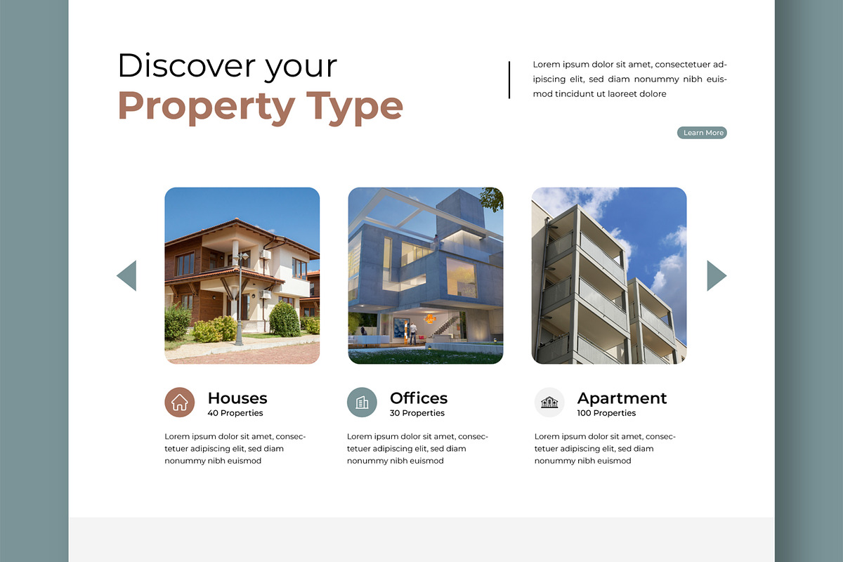 Real Estate Landing Page Layout, a Landing Page Template by CreativeShaper (Photo 3 of 5)