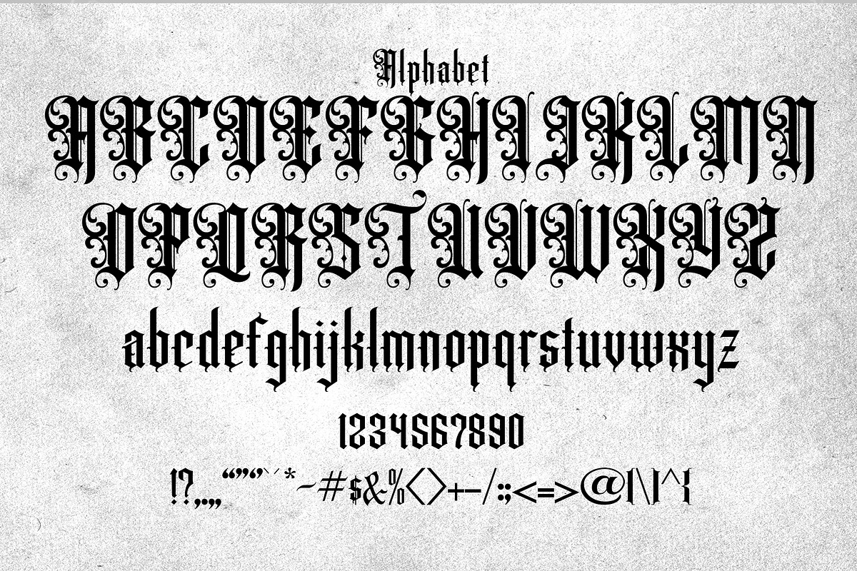 Artgravis Modern Blackletter, a Blackletter Font by dansdesign (Photo 5 of 7)