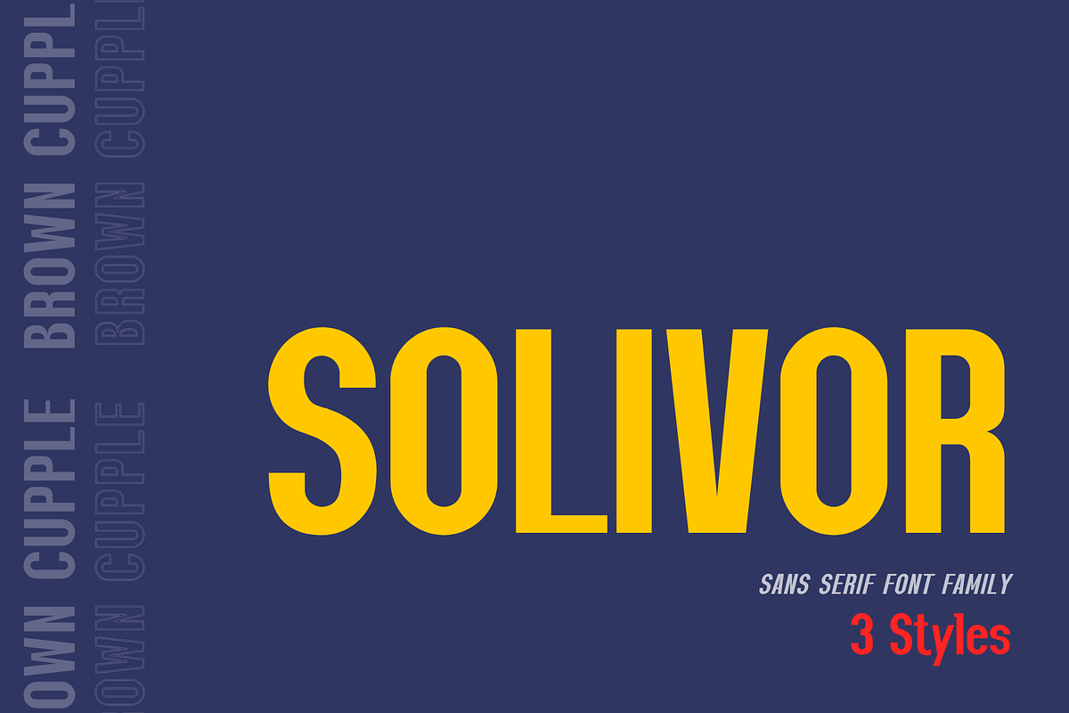 Solivor is modern sans serif font, a Sans Serif Font by Brown Cupple (Photo 1 of 10)