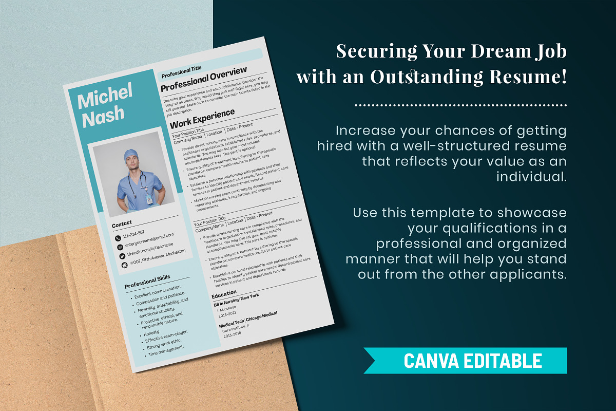 Medical Resume Template, a Print Template by Snapybiz (Photo 10 of 10)