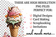 Whimsical Summer Ice-Cream Clipart, an Illustration by Daily.Designs (Thumbnail 2 of 6)