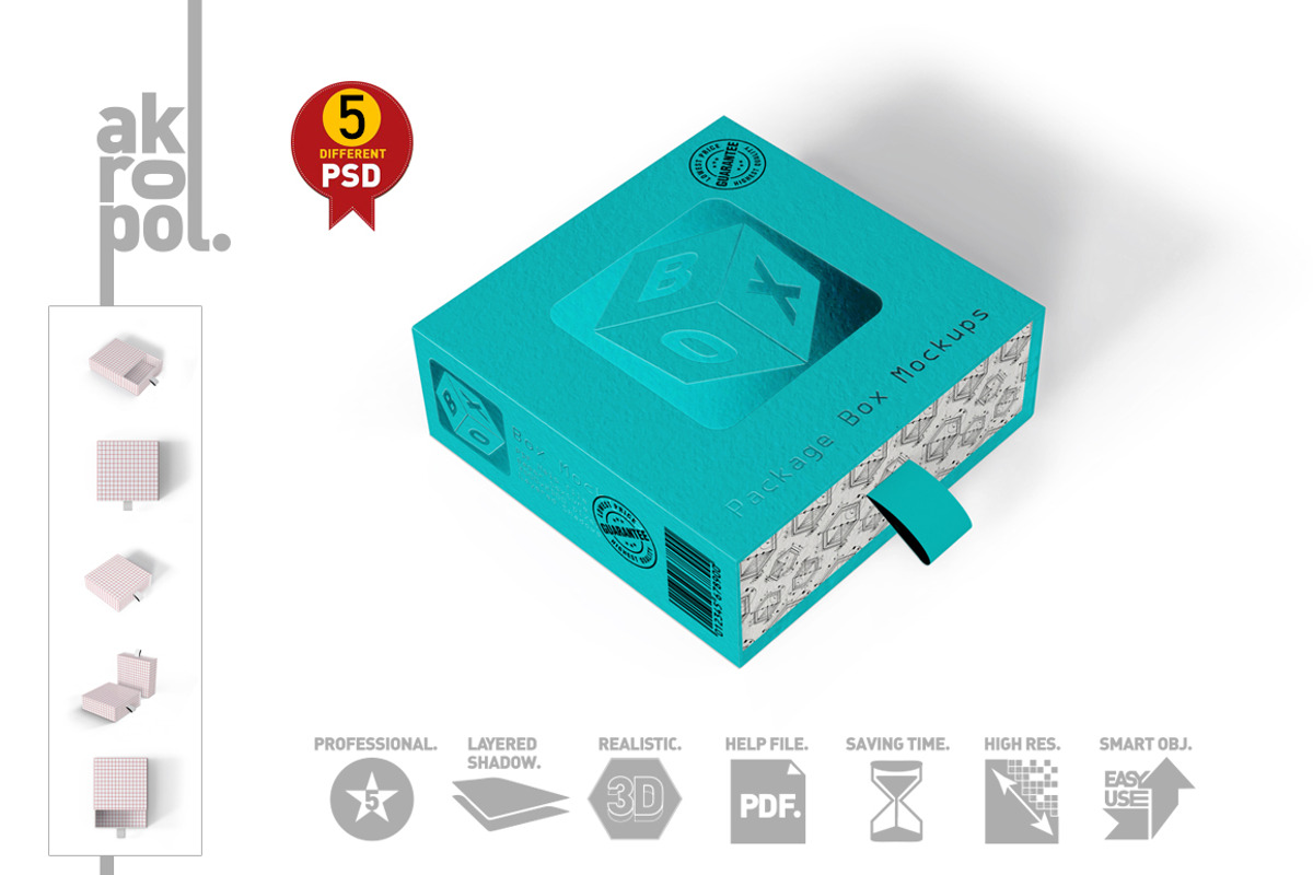 squarebox Mock Up, a Cups & Container Mockup by akropol (Photo 5 of 15)