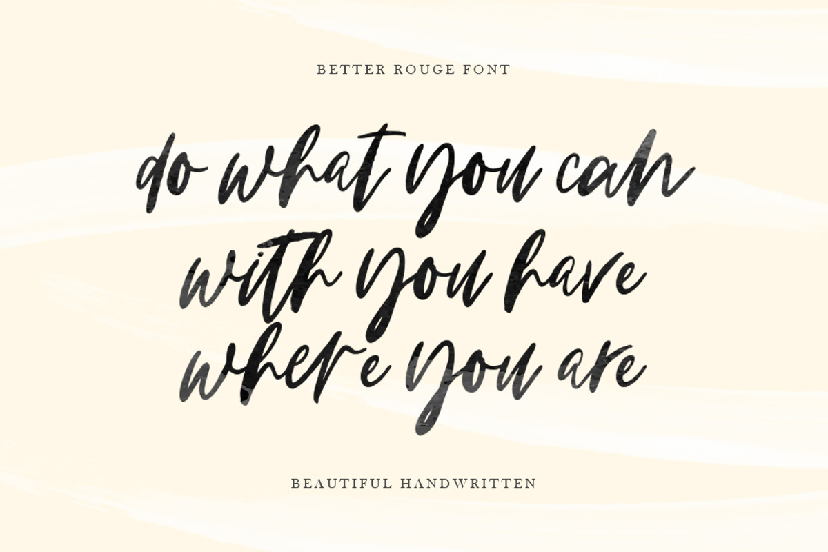 Better Rouge Brush, a Script Font by Fargun Studio (Photo 8 of 12)