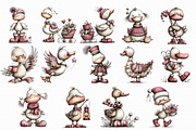 Whimsical Geese Clipart, an Illustration by Libby Wishes (Thumbnail 5 of 6)