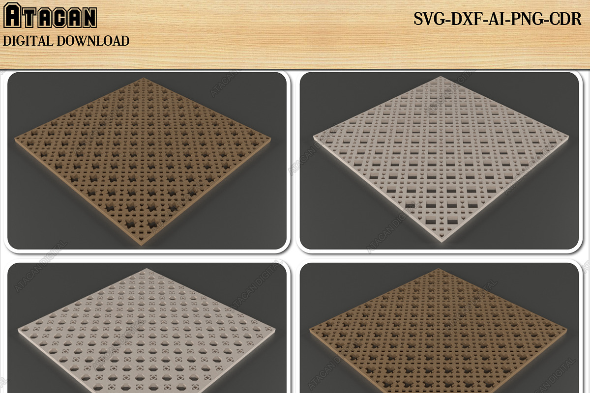 Seamless Rattan Cane Patterns SET