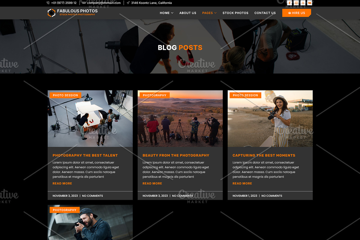 Stock Photo & Photography Elementor, a WordPress Template by HasnainDEV (Photo 5 of 6)