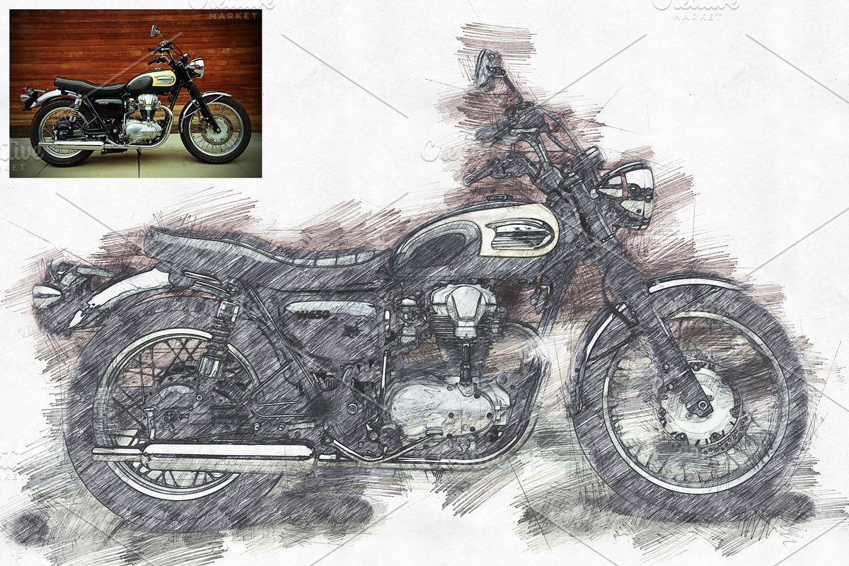 Pencil Sketch Photoshop Action, an Action Add-On by AndriyFM (Photo 12 of 15)