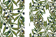 Mediterranean olive branch set, a Pattern Graphic by NayaChu (Thumbnail 11 of 11)