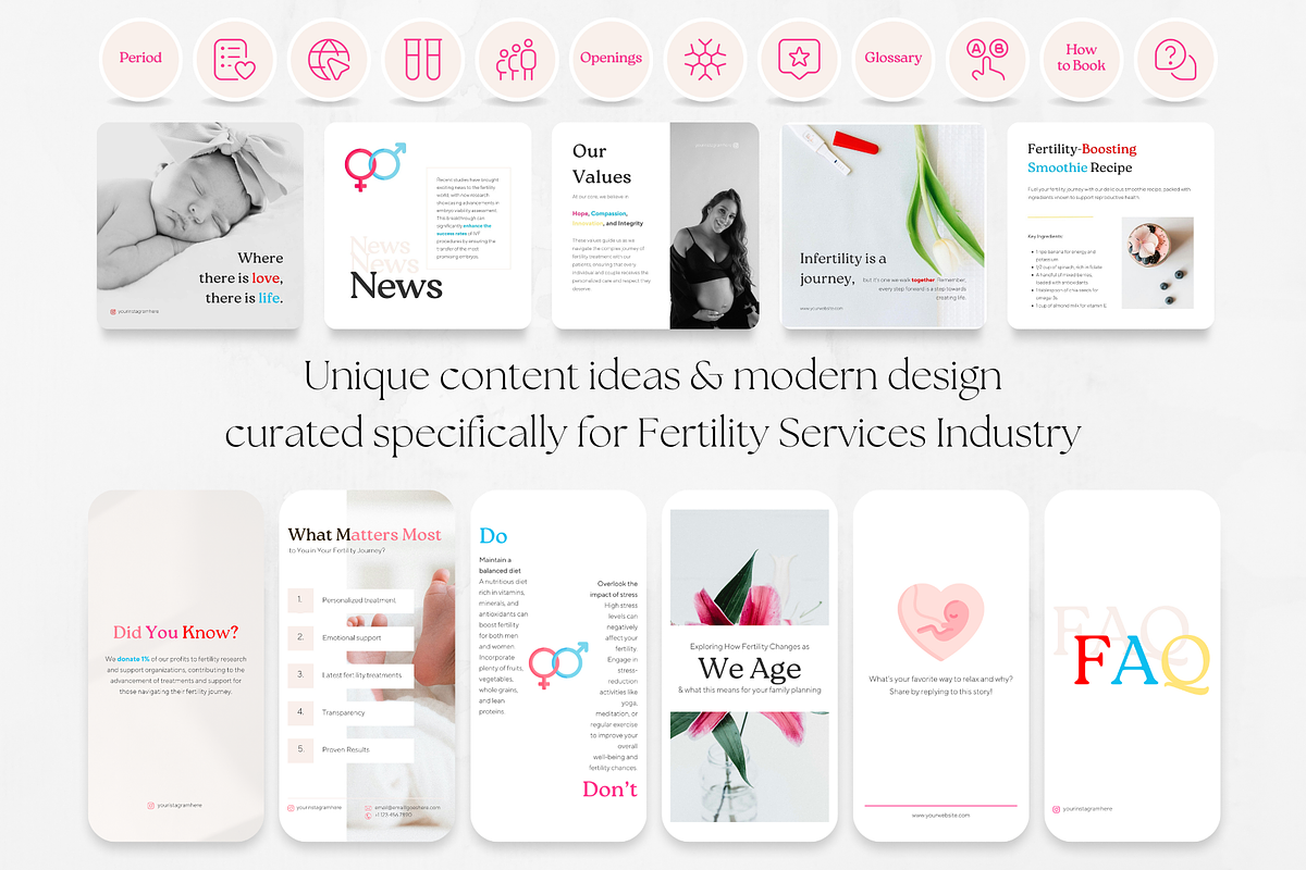 300 Fertility Social Media BUNDLE, a Social Media Template by PatternLab. (Photo 6 of 9)