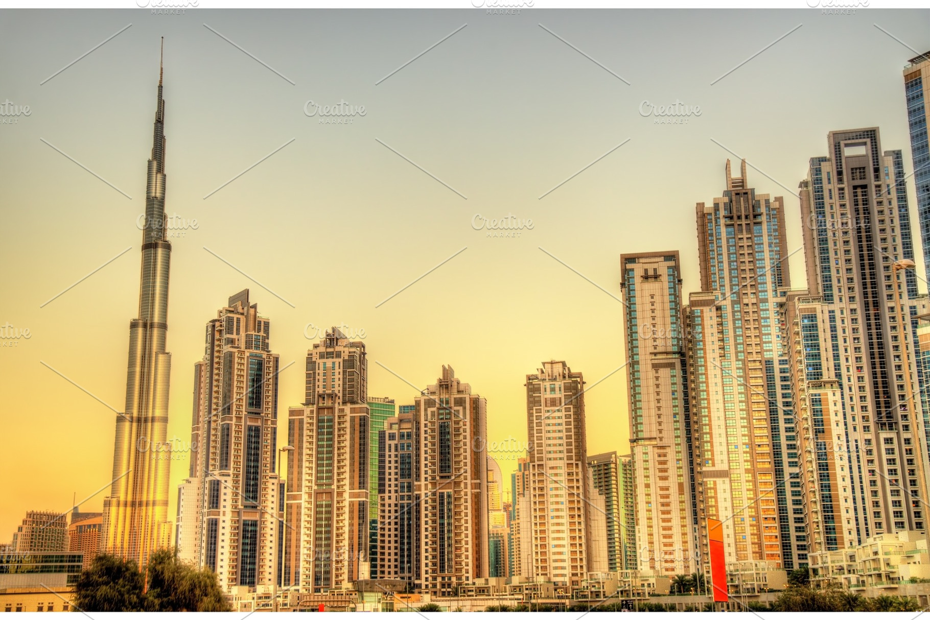 Skyscrapers in business bay district of dubai uae featuring dubai, burj, and, an Architecture Photo by Leonid Andronov