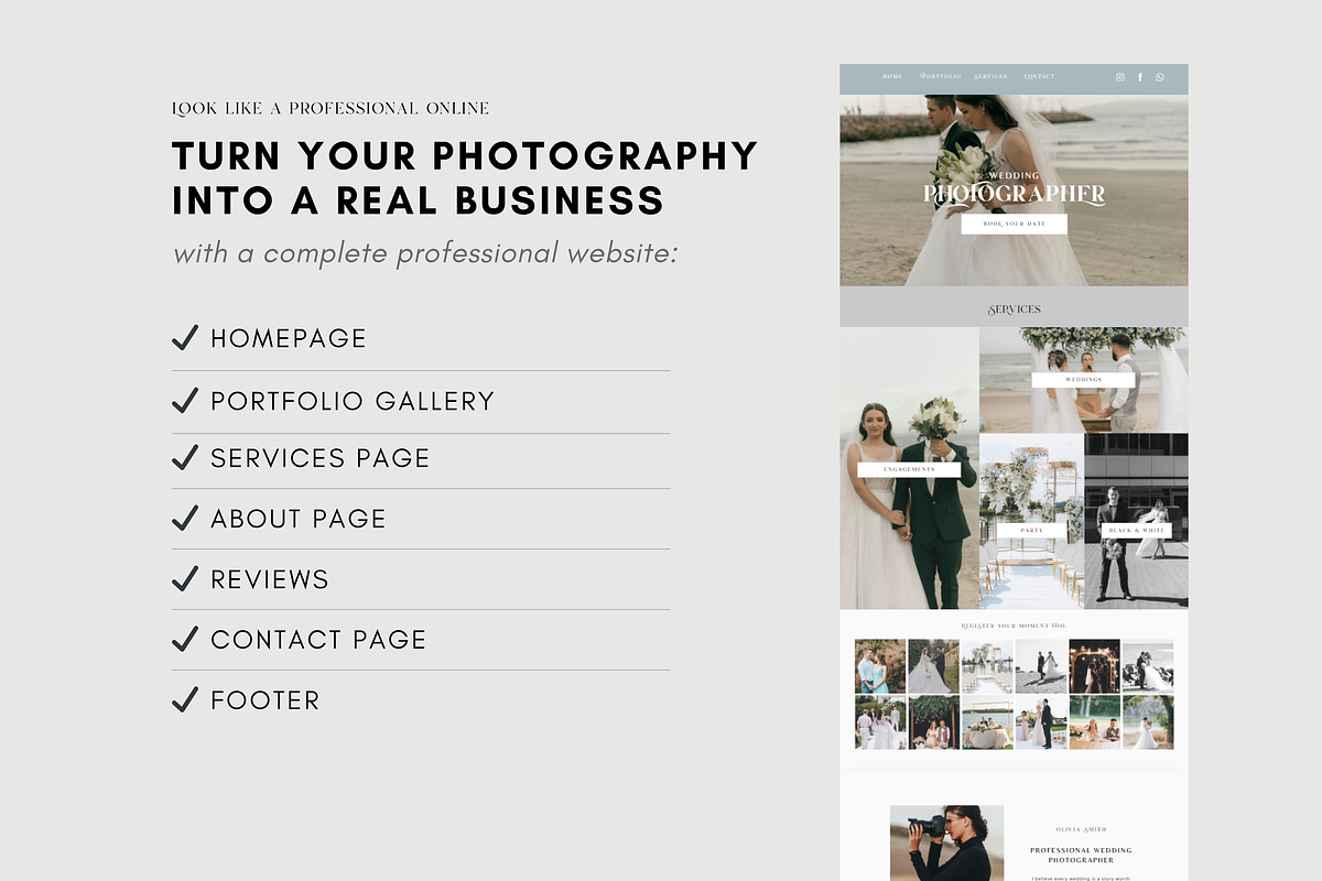 Photography Website Template – Canva, a Landing Page Template by Marcia B Studio (Photo 3 of 5)