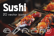 SUSHI - vector line icons, an Outline Icon by marusdesign (Thumbnail 1 of 2)