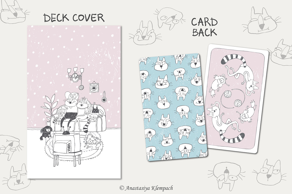 Doodle Cats Full Tarot Deck, an Illustration by Anastasiya Klempach (Photo 11 of 13)