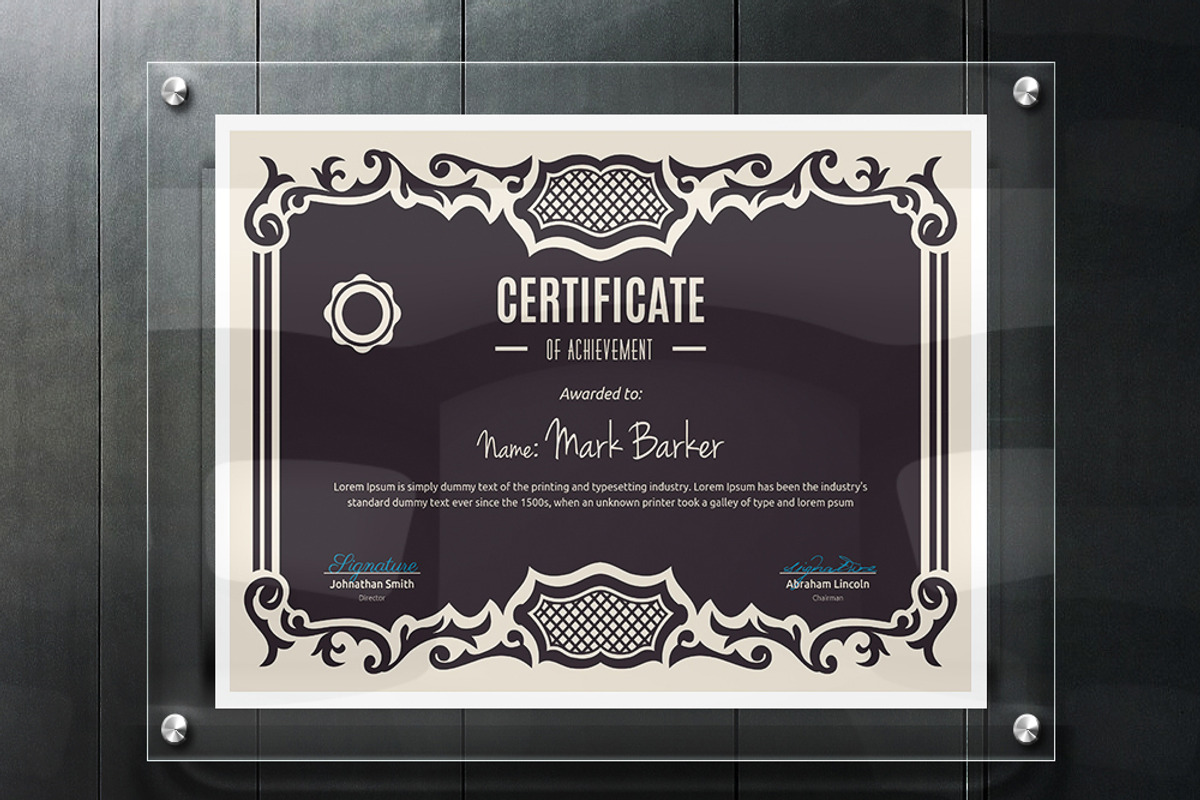 Certificate Word | PSD | AI, a Templates & Theme by Curve Design (Photo 2 of 3)