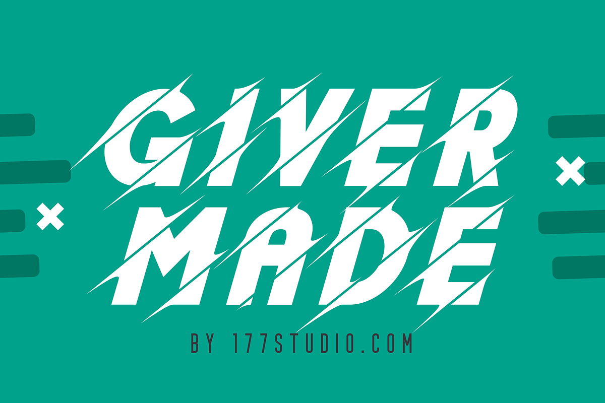Giver Made Font, a Font by 177Studio (Photo 1 of 7)