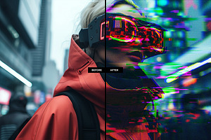 Colorful Glitch Photo Effect