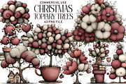 Whimsical Christmas Topiary Trees, an Illustration by Daily.Designs (Thumbnail 1 of 5)