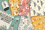 Llamas and Cacti, an Animal Illustration by Lidiebug (Thumbnail 3 of 6)