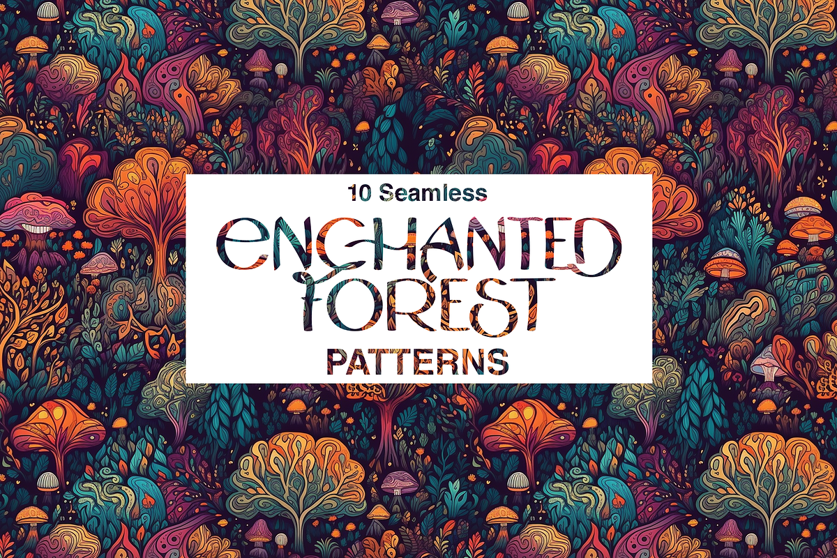 10 Enchanted Forest Patterns, a Pattern Graphic by Motifs (Photo 2 of 11)