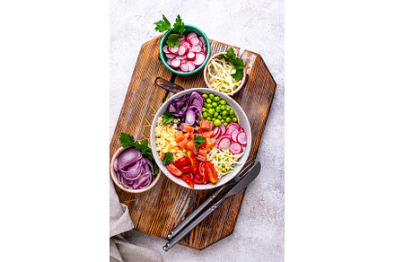 Balanced healthy bowl with