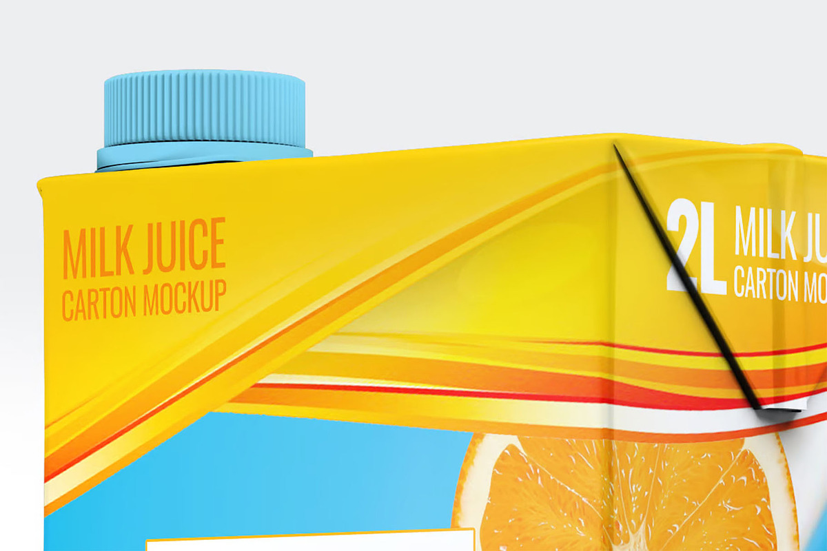 Milk or Juice Carton Mockup, an Advertising Mockup by Hubzway (Photo 4 of 7)