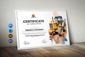 Equipment Operator Certificate, a Stationery Template by DesignDevisers
